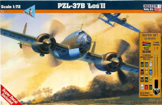 Plastové model Aircraft PZL P-37B ELK II + SET