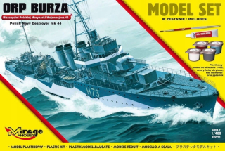 Model pre lepenie loď búrka poľský torpédoborec