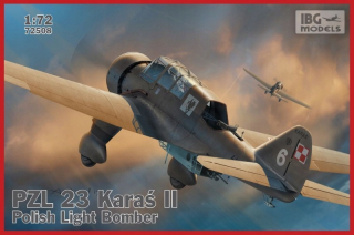 Plastová pzl.23 Karaś II poľskej, svetlo BOM