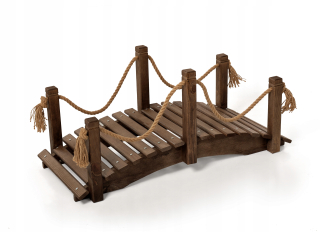 Detské ihrisko - Drevený most 100 cm palisander