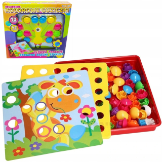 Mozaikové gombíky puzzle nácvik rukoväte