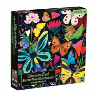 Mudpuppy Puzzle Svietiace v tme Motýle 500 ks