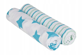 Prikrývka, prehozy na posteľ - Musllin uhýbajúca prikrývka 120 cm set 2 ks.