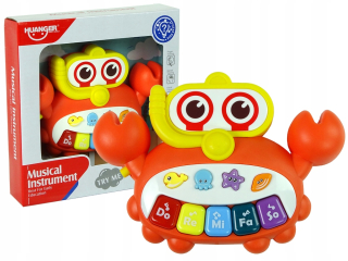 Hudobné pianinko krab morské Zvieracie zvuky