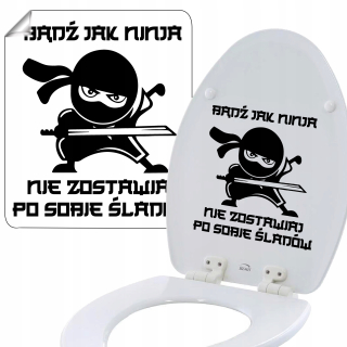 Destké samolepky - NÁLEPKA NA TOALET FUNNY BE AKO NINJA VZORY