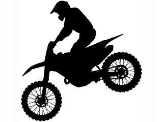 Samolepky do detskej izby - Motocyklový kríž na stenu 35 x 35 cm