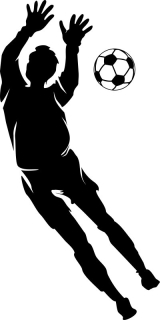Samolepky do detskej izby - Brankár futbalu na stenu SPORT. 50 cm