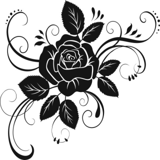 Destké samolepky - Kvety na stenu na stenu Rose 50 cm