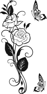 Destké samolepky - Samolepka na stenu FLOWERS Ruže 140 cm