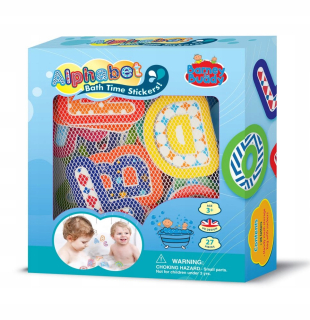 Nálepky na WATER ALPHABET PUZZLE pena kúpeľ