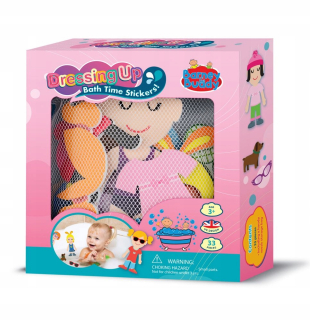 Voda samolepky oblečenie puzzle penové kúpele