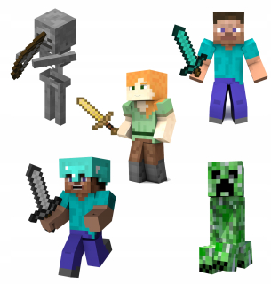 Minecraft - Nálepky na minecraft na notebooku steny atď. + Výber