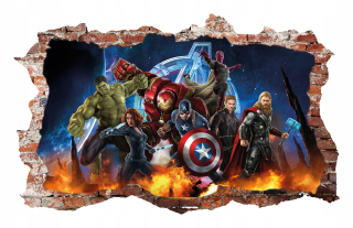 Samolepky do detskej izby - Avengers Hulk 115x75 cm nástenné nálepky