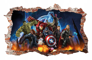 Samolepky do detskej izby - Nálepky na stenu Avengers Hulk 115x75 cm