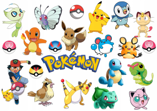 Samolepky do detskej izby - Nástenné nálepky pre chlapca Pokémona