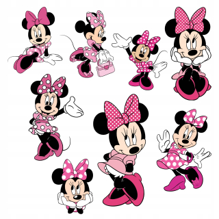Samolepky do detskej izby - Nástenné nálepky veľké myš Minnie Disney Z2