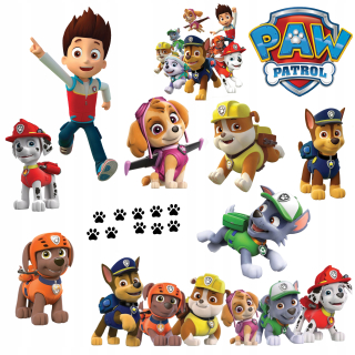 Samolepky do detskej izby - Nálepky na nástenné nálepky Du usy Dog Patrol Decotion Z2