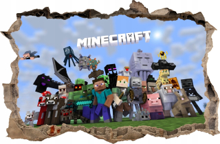 Destké samolepky - Nástenné nálepky Minecraft 99 70x46 cm