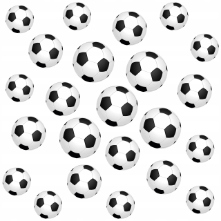 Samolepky do detskej izby - Nálepky na stenu 3D futbalové set 23 ks