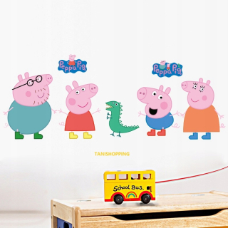 Destké samolepky - NÁlepky na stenu PEPE PIG PEPPA + ZADARMO