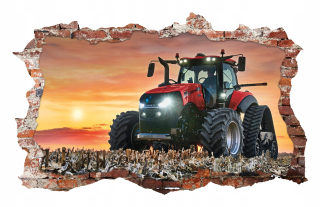 Destké samolepky - Nálepky na stenu traktor Massey Ferguson 115x75