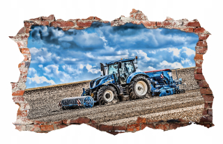 Samolepky do detskej izby - Nálepky na stenu New Holland Tractor 115x75 cm