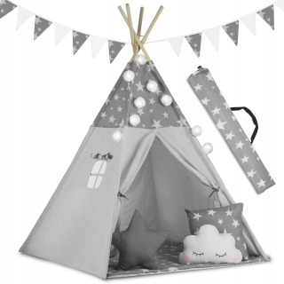 Detský domček, detský stan - STAN TIPI WIGWAM HOUSE MAT GIRLANDA 120X120X190