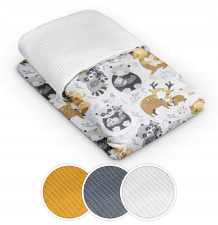 Prikrývka, prehozy na posteľ - Bedspread do postele 140x220 cm prešívaná prikrývka prikrývka vafle