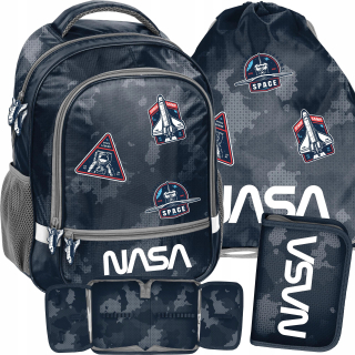 Školská taška, batoh - Nasa Space School Bathpack 3in1 Black
