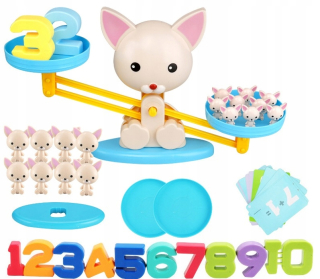 Science Počítanie vzdelávacie hra Scale Scale Dog