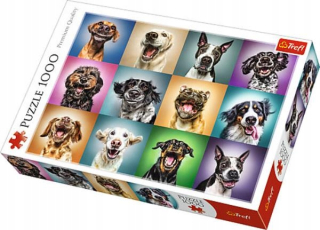 ND17_PU-7667 Puzzle 1000el - Funny pes portréty