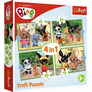 Zajačik Bing - ND17_PU-9332 Puzzle 4in1 Veselý Bing Deň 34357 T