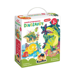 ND17_SZ-77831 CzuCzu progresívne puzzle Dinosaury