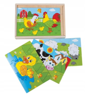 ND17_ZB-106966 Drevené puzzle - Farma v Skrzyk