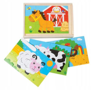 ND17_ZB-107758 Drevené puzzle - Farma v Skrzyk