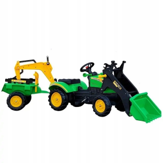 ND24_5233 Traktor s prívesom a lyžičkou rýpadla