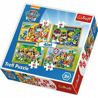 ND39_421397-Puzzle 4v1 Trefl 34307 Vždy včas