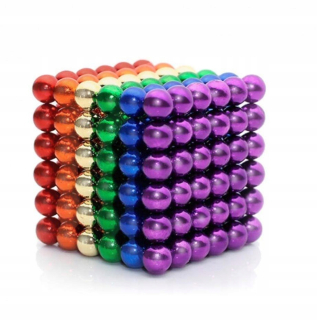 Stavebnica - Neocube Blocks Magnetické gule 5mm 216ks Rainbow