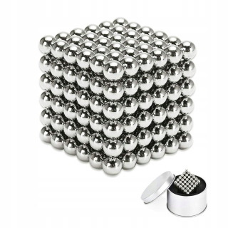 Stavebnica - NeoCube BLOKY strieborné gule MAGNETIC 5mm216szt