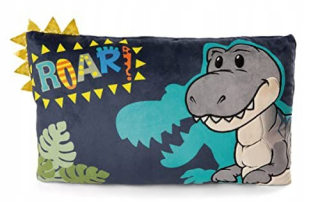 Detský dekoračný vankúš - Vlákna Dino Tony-Rex 43x25 cm