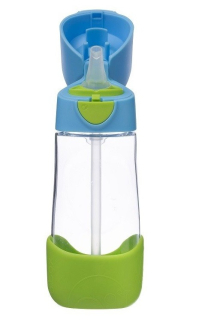 Modrá fľaša s Triving Straw 450 ml B.box