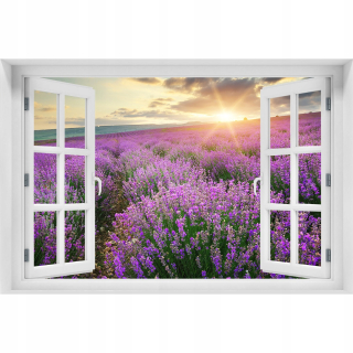 Destké samolepky - Nálepka nástenná nástenná maľba Lavender na pozeranie okna 120x80