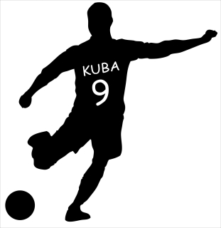 Samolepky do detskej izby - Futbalista Nálepka Meno a futbalové číslo