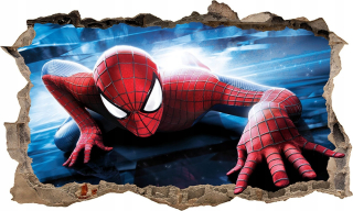 Samolepky do detskej izby - Nálepkový plagát na stene spiderman 3d xxxxxl