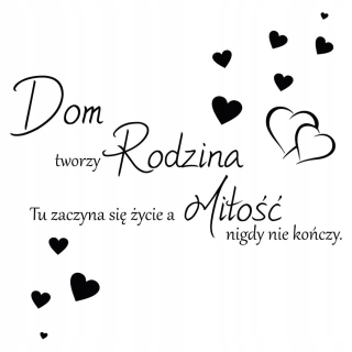 Samolepky do detskej izby - Citát nálepky pre Wall House Family Love Citáty