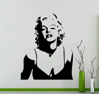 Samolepky do detskej izby - Nálepka nábytku, stena, Marylin Monroe L Glass