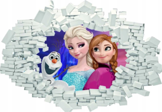 Destké samolepky - Nálepka na stenu Frozen 160x110 ELSA