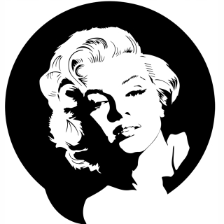 Samolepky do detskej izby - Nálepka na stenu Marilyn Monroe žena 94x99