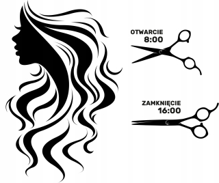 Samolepky do detskej izby - Nálepka na stenu Hair Salon 50x58