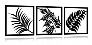 Samolepky do detskej izby - Nálepka na stenu Triptych A30 31x97 listy